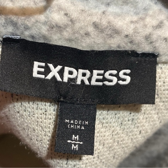 Express Women’s M Grey Cardigan Jacket Open Coat Neutral Career Office - Picture 7 of 8